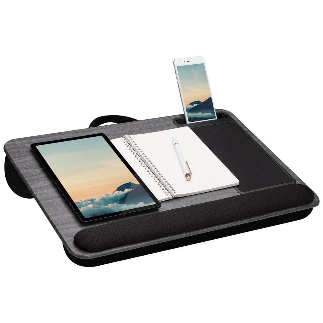 Laptop Desk Pro - Portable Laptop Desk - Dual Cushion, Mobile Stand, Mouse Pad