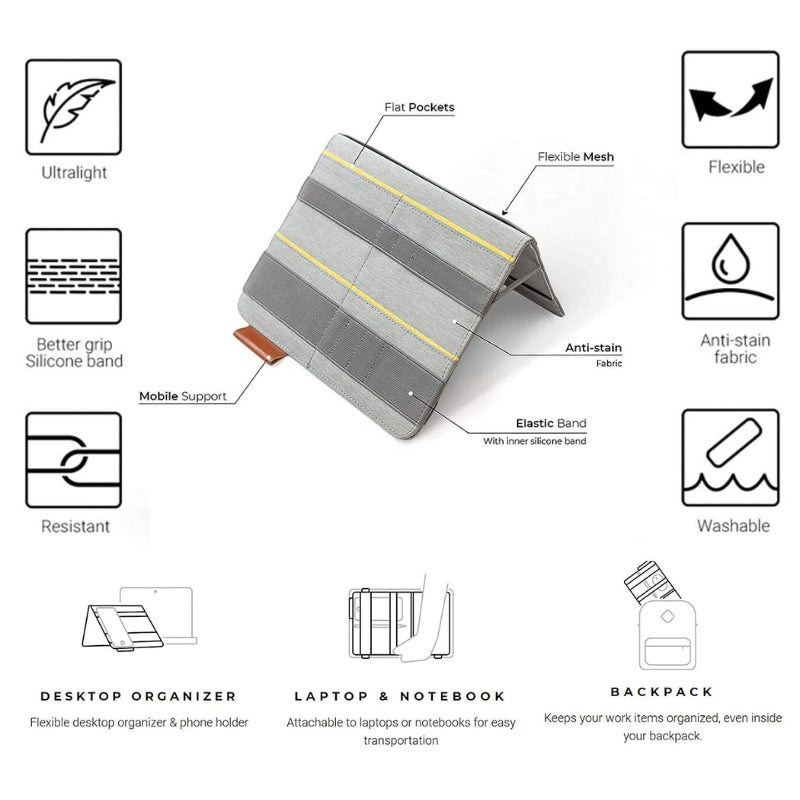 Chemistors™ Portable 2 in 1 Desk Laptop Organiser