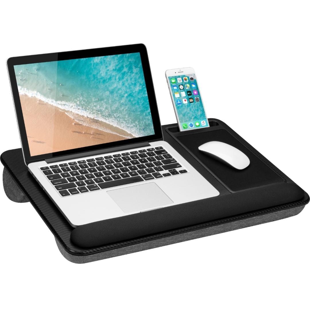 Laptop Desk Pro - Portable Laptop Desk - Dual Cushion, Mobile Stand, Mouse Pad